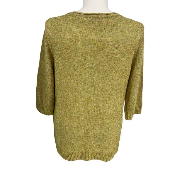 CJ Banks Sweater Womens 1X Green Textured Knit Cabin Nature Lightweight Office - Picture 2 of 15